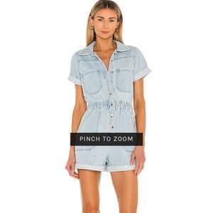 Show me your mumu denim romper xs
